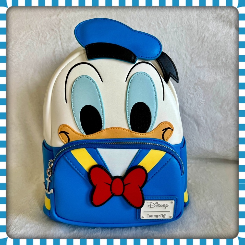 Disney Loungefly Donald Duck “Aw Phooey” Cosplay Mini Backpack NEW with TAGS!